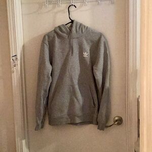 Adidas Heather Gray Pullover Hoodie Unisex Size Medium